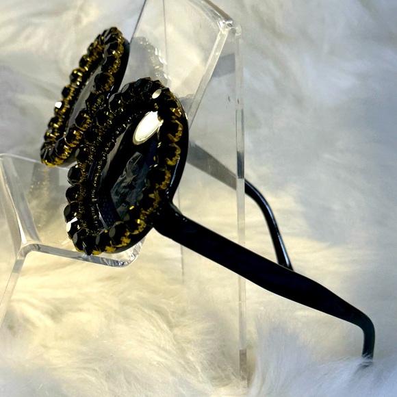 Oversized Frame Rhinestone Bling Glasses - Picture 3 of 6